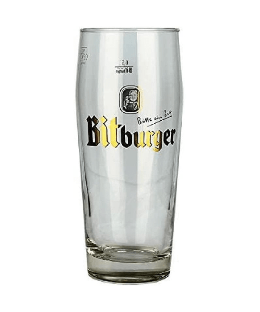 bitburger pint glass